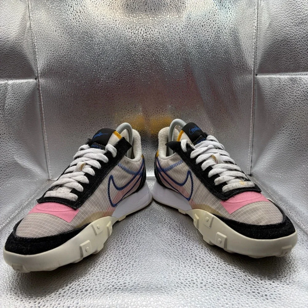 Size 7.5 Nike‎ Waffle Racer 2X White Chile Red Womens Running Shoes DH1073-100